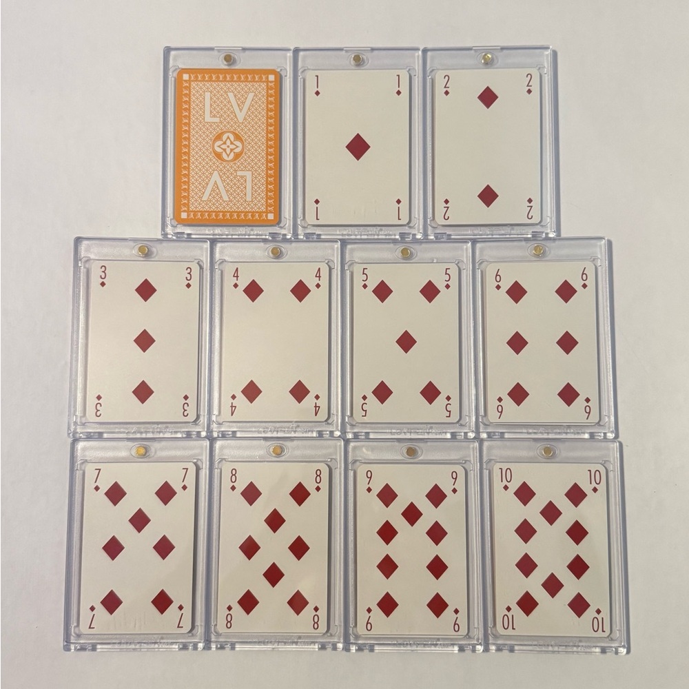 Pick 2 numbers, Winner’s Choice, LV Yellow Playing Card Diamonds with COA